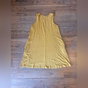 Time and Tru Mustard Yellow Sleeveless Swing Dress